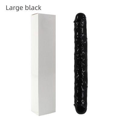 اسباب بازی های جنسی سیلیکونی LGBT واقع بین دو سر بدون ویبراتور 37.4cm برای زنان