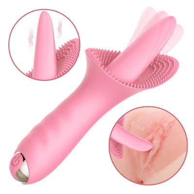 Double Stimulation 5.9 اینچ عسل اسباب بازی های جنسی مکنده زبان 10 فرکانس
