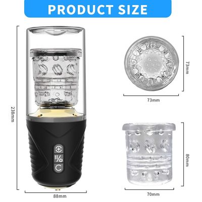 TPE ABS Suction Cup Vibrator 300rpm جام استمناء برای مردان