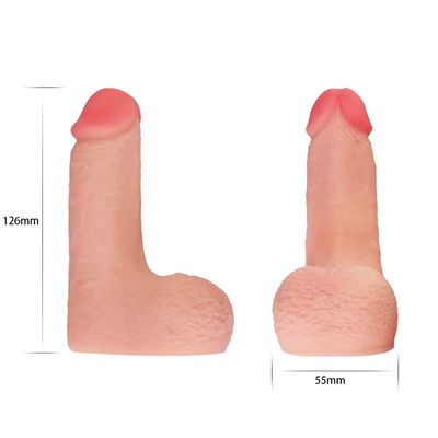 5inch 126mm Limpy Cock Soft Dildo Sex Toy Realistic Bulges For Lesbian