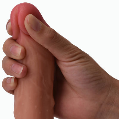 10 فرکانس تلسکوپی مقعدی سکس Dildo 23cm کنترل از راه دور بی سیم