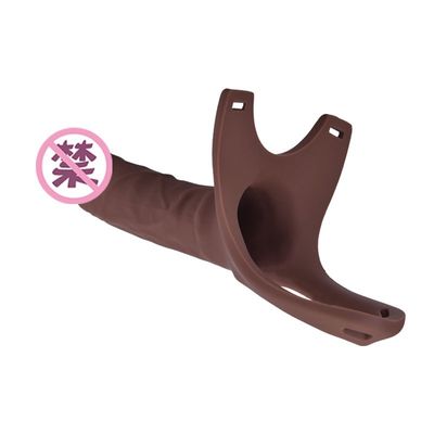 OEM Silicone Suction Cup Dildo 26cm Hollw Strap On Curved Dong