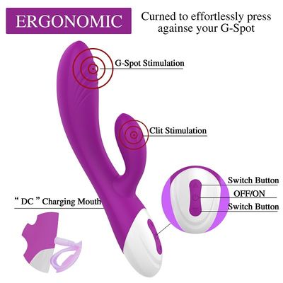 اسباب بازی جنسی اسباب بازی ویبراتور گواهی ROHS USB برای محرک G Spot Clitoris