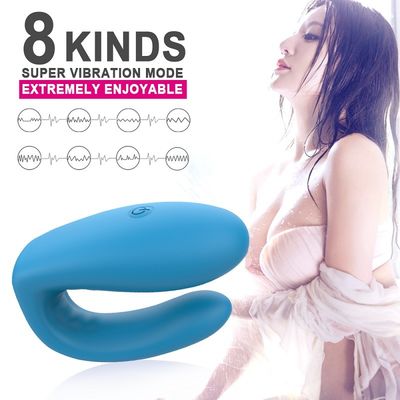 2 Motors U Type Vibrator Sex Toy Silicone ABS Wireless Remote Control ODM