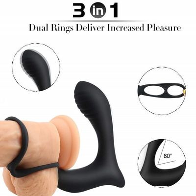 3 در یک ویبراتور زنگ مردانه کنترل از راه دور بی سیم کنترل 400mah