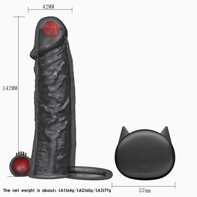 بند فوق العاده نرم واقعی روی Dildo ضد آب 14 سانتی متر ضد تهاجم