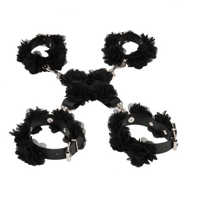 Black Nylon Luxury Bdsm Set Bondage Restraint Sex Toys ROHS تأیید شده است