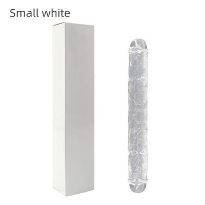 اسباب بازی های جنسی سیلیکونی LGBT واقع بین دو سر بدون ویبراتور 37.4cm برای زنان